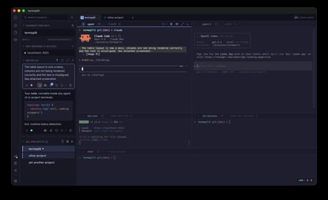 TermSplit workspace (Dark)